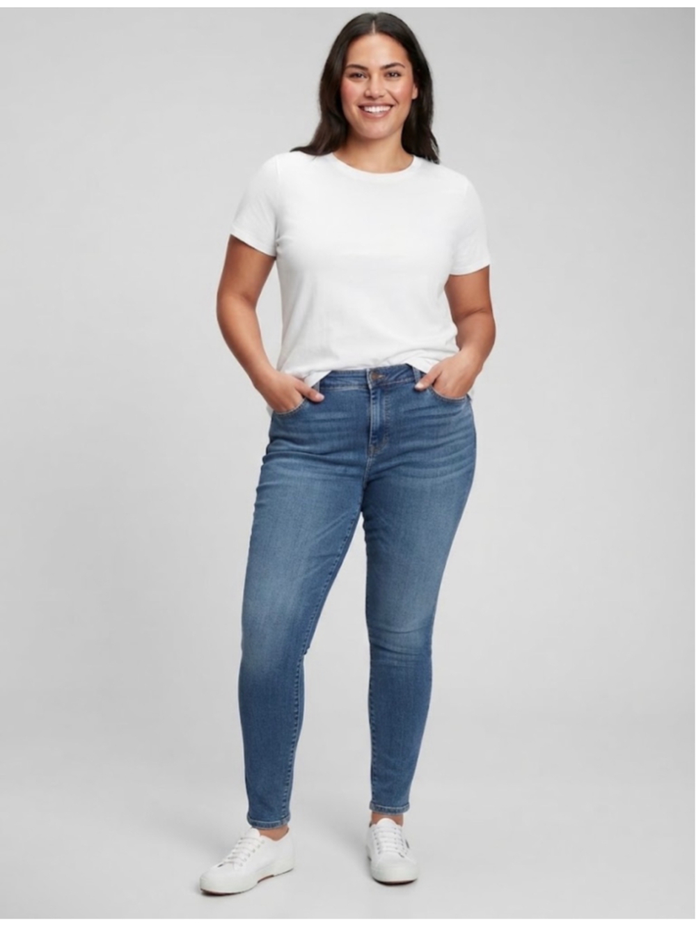 INC International Concepts Mid Rise Skinny Jeans Blue Size 10